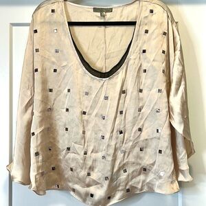 Satin Kimono Sleeve Top Sz. M